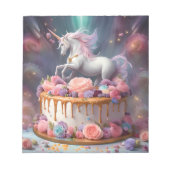 Unicornお誕生日ケーキメモ帳 ノートパッド (正面)