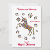 Unicornがパーソナライズした魔法のクリスマスの願い シーズンカード (正面)