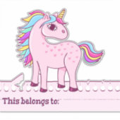 Unicornこの属する – 新学期 シール (正面)