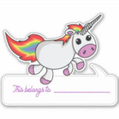 Unicornこの属する – 新学期 シール (正面)