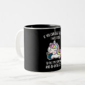 Unicornこ読この私のBを置くことを余儀なくされた ツートーンマグカップ (正面左)