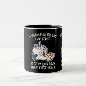Unicornこ読この私のBを置くことを余儀なくされた ツートーンマグカップ (中央)