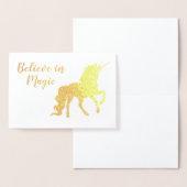 Unicornさん信じに感謝魔法金ゴールド 箔カード (ディスプレー)