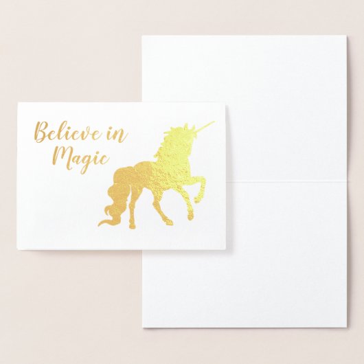 Unicornさん信じに感謝魔法金ゴールド 箔カード (ディスプレー)