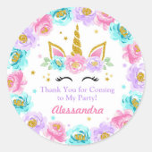 Unicornさん、来ありがとう ラウンドシール (正面)
