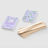 Unicornその女の子の紫の赤ちゃんシャワーパーソナライズされた ハンドファン (組立なし)