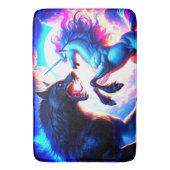 Unicornでオオカミと戦う バスマット (正面縦)