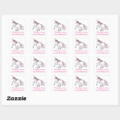 Unicornとの来誕生日パーティーに感謝 スクエアシール (シート)