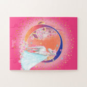 UnicornとプリンセスとCastle Letter O Monogram ジグソーパズル (横)