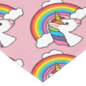 UnicornとRainbow with Cloudsかわいい テーブルクロス (アングル)