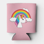 UnicornとRainbow with Cloudsかわいい 缶クーラー (正面)