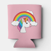 UnicornとRainbow with Cloudsかわいい 缶クーラー (裏面)