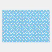 UnicornとSun Cloudsのパタ数々のーン色 ラッピングペーパーシート (正面)