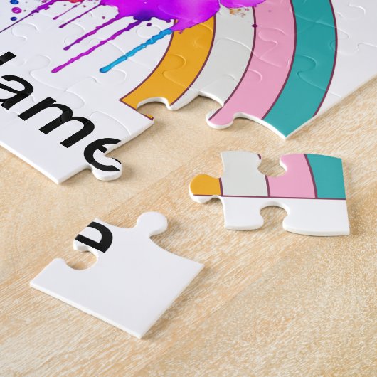 Unicornの子供たちがパーソナライズ ジグソーパズル (側面)