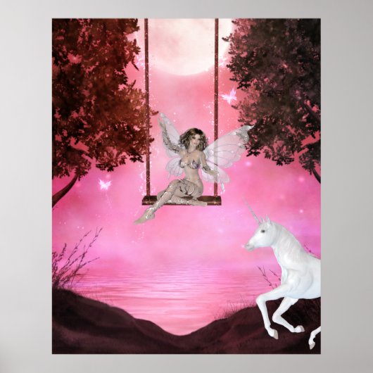 Unicornへの送信 – ファンタジープリント ポスター (正面)