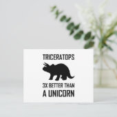 UnicornよりもTriceratopsの方が優れている ポストカード (スタンド正面)