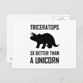 UnicornよりもTriceratopsの方が優れている ポストカード (正面/裏面)