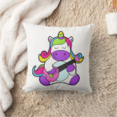 Unicornをギターとミュージシャンとして クッション (ブランケット)