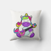 Unicornをギターとミュージシャンとして クッション (裏面)