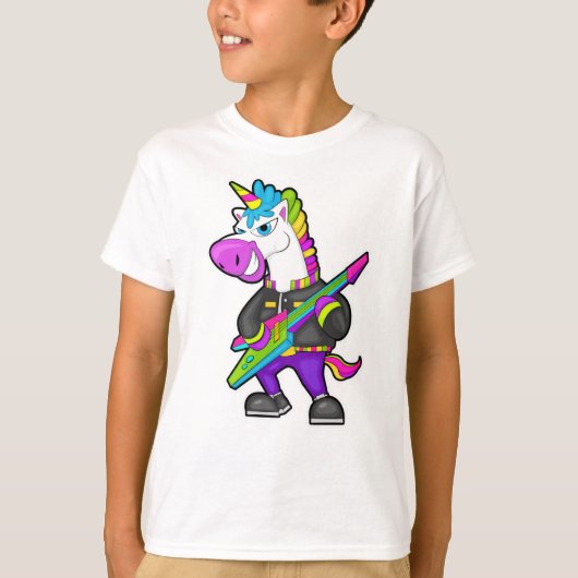 Unicornをギターとミュージシャンとして Tシャツ (正面)