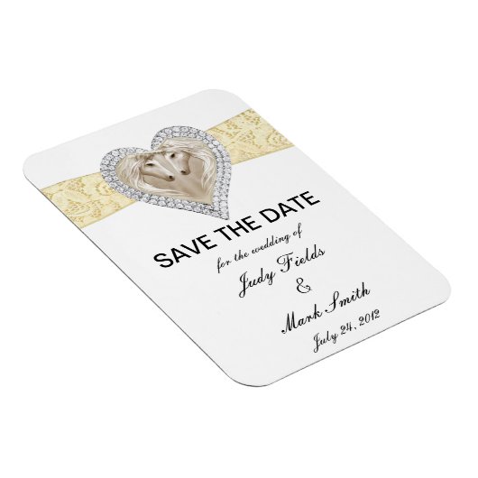 Unicornイエローレース日付磁石を保存 マグネット (右側)