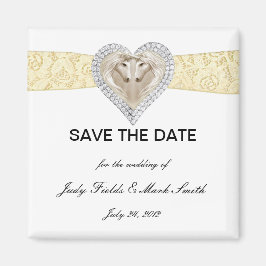 Unicornイエローレース日付磁石を保存 マグネット