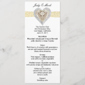 Unicornイエローレース結婚のメニューカード メニュー (正面)