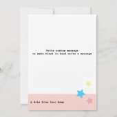 Unicornカスタマイズ可能なノートグリーティングカード カード (裏面)