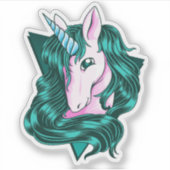 Unicornクリップアートスモール シール (正面)