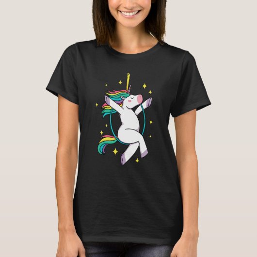 Unicornグラフィック体操体操Acrobat Tシャツ (正面)