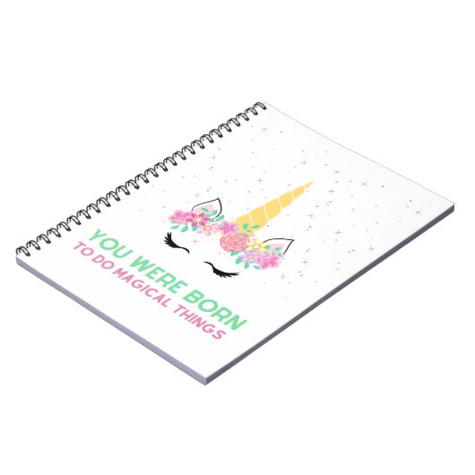 Unicornグリッター魔法生まれの事をする必要があった ノートブック (左側)