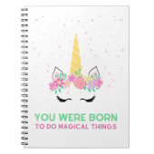 Unicornグリッター魔法生まれの事をする必要があった ノートブック (正面)