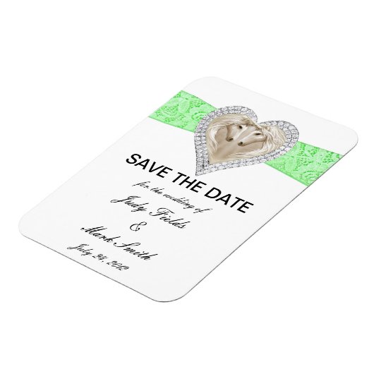 Unicornグリーンレース日付磁石を保存 マグネット (左側)