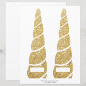 Unicornゲームの金ゴールドグリッター角 (正面/裏面)