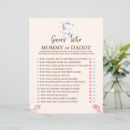 Unicornゲーム推測誰が虹の赤ちゃんシャワー