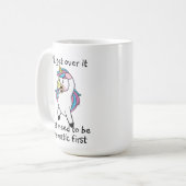 Unicornコーヒーマグ – ドお洒落ラマ女王ギフトムー コーヒーマグカップ (正面左)