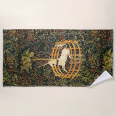 UNICORNゴシックファンタジー花、フローラモチーフ ビーチタオル (正面)