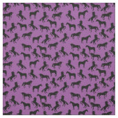 Unicornシルエット紫と黒 ファブリック (見本)