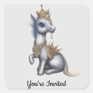 Unicornステッカーのシェルビー スクエアシール