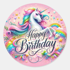 Unicornステッ疑問に思クカー ラウンドシール