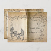 Unicornストーリーブック日付を保存 案内ポストカード (正面/裏面)