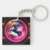 Unicornスプラッシュキーチェーン キーホルダー (裏面)