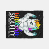 Unicornセキュリティは私の妹のBrと混乱しおもしろいない フリースブランケット (正面(横))