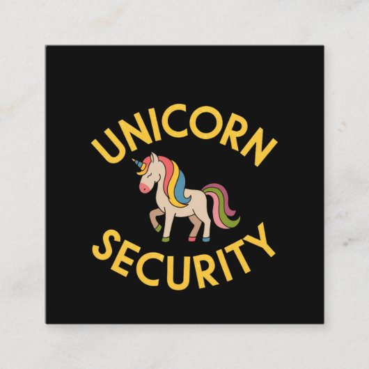 Unicornセキュリ保ティ:魔法セーフとTouch スクエア名刺 (正面)