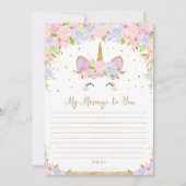 Unicornタイムカプセルメッセージ空白のYou Cards 招待状 (正面)