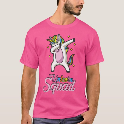 UnicornチームDabbing Unicornヒップホップポーズ Tシャツ (正面)