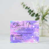 Unicornテーマ-ご注文頂きありがとうございます サンキューカード (スタンド正面)