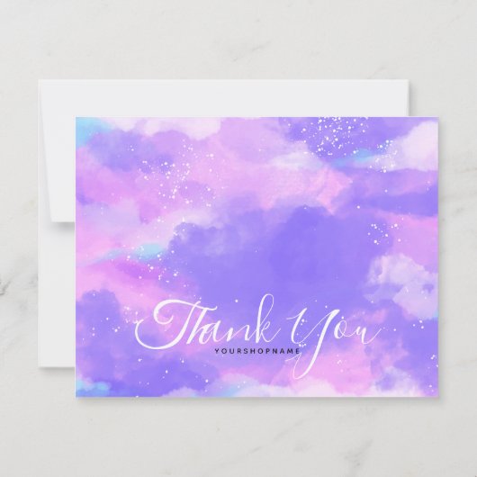 Unicornテーマ-ご注文頂きありがとうございます サンキューカード (裏面)