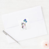 Unicornバルーンかわいい動物子供へたち スクエアシール (封筒)