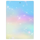 Unicornパーソナライズされたカラフルかわいいクリップボード クリップボード (裏面)